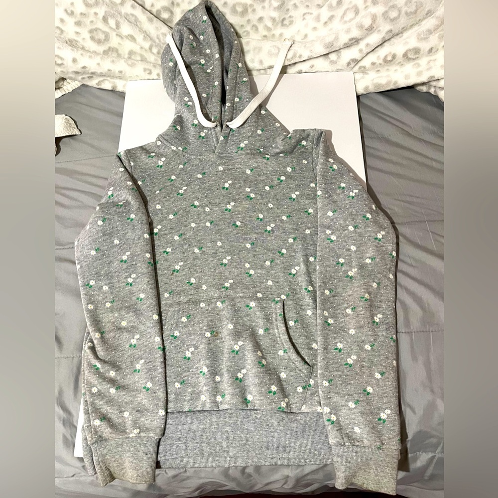 Flowered daisy  grey Hoodie